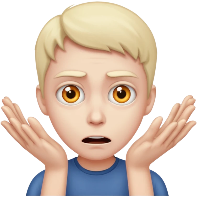 Una persona con miedo  emoji