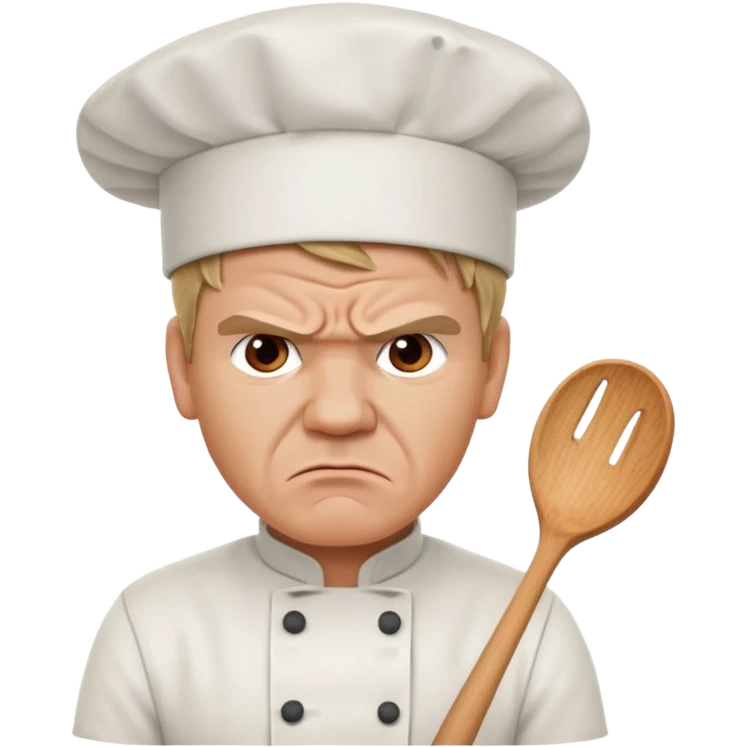 Gordon Ramsay angry with chef hat emoji