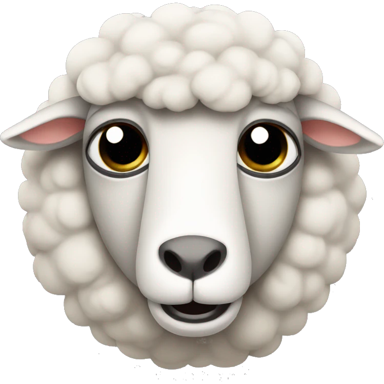 Sheep with angry face emoji