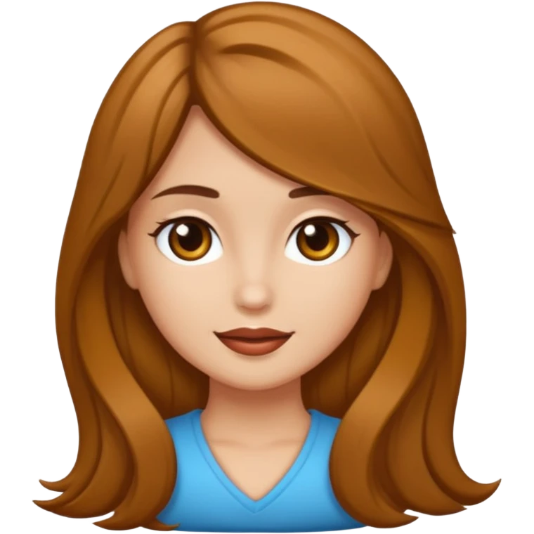 Una chica con cabello largo y lacio emoji