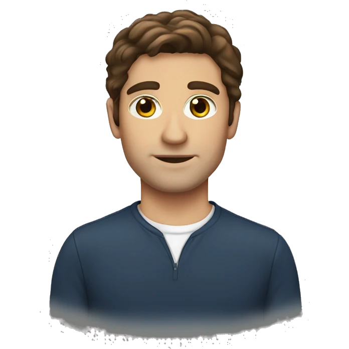 Man with brown hair and hazel eyes  emoji
