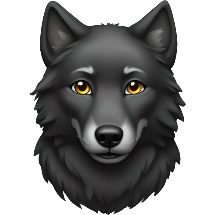 one female black wolf emoji