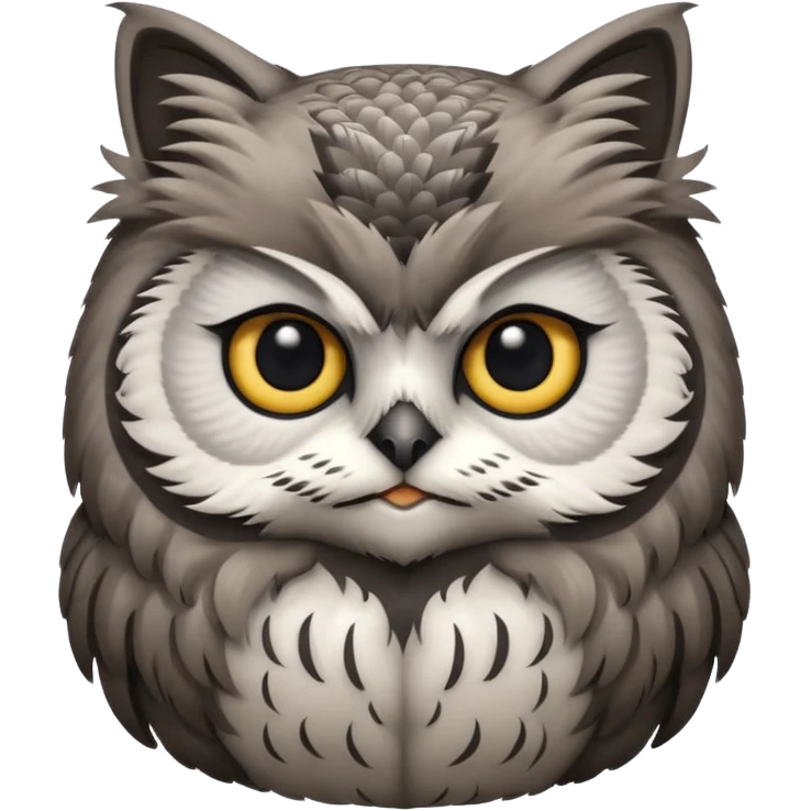 Make a cat mixed with a owi emoji