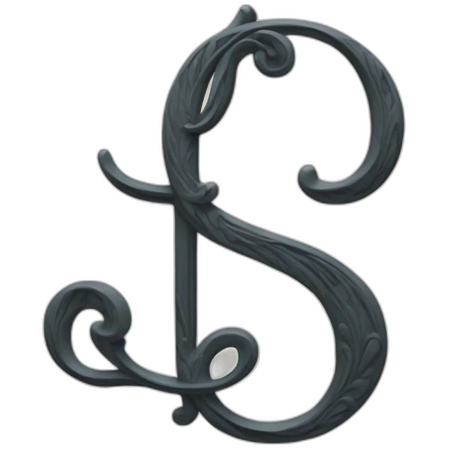 Calligraphic G letter emoji