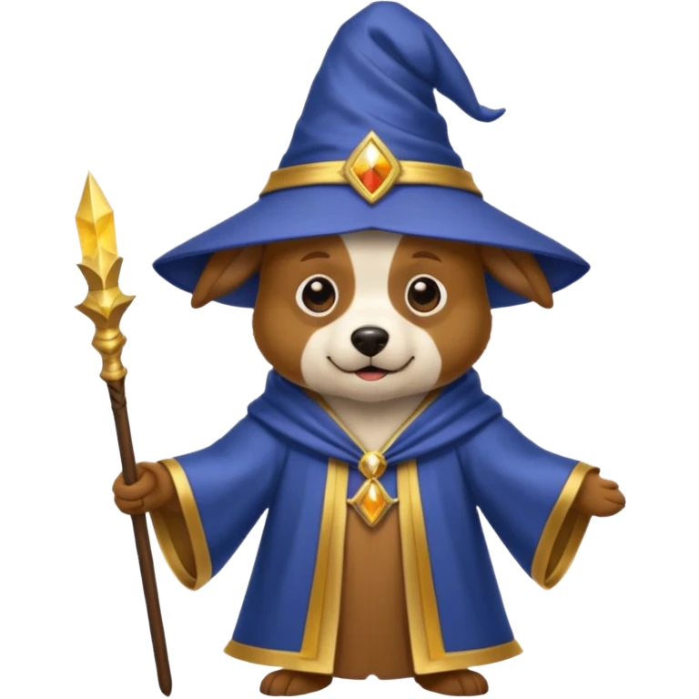 Dog wizard emoji