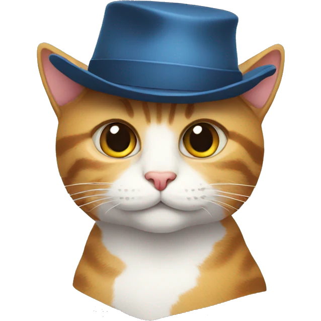 Cat with hat  emoji