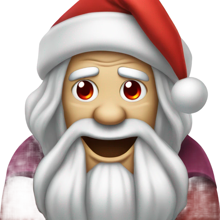 Scary vampire Santa emoji