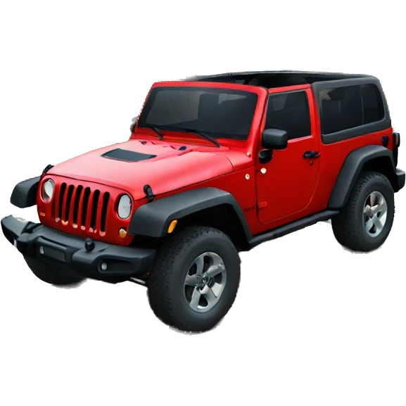 Jeep wrangler red no top emoji