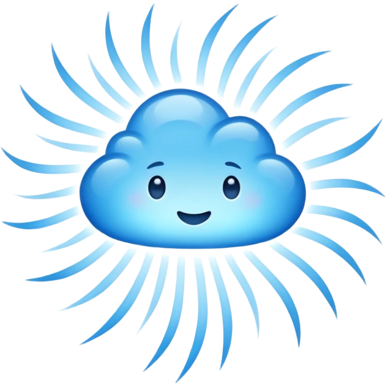 A lot of light blue rays  of storm emoji