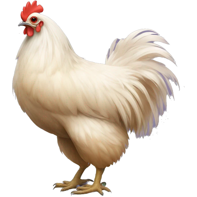 silkie chicken full body emoji