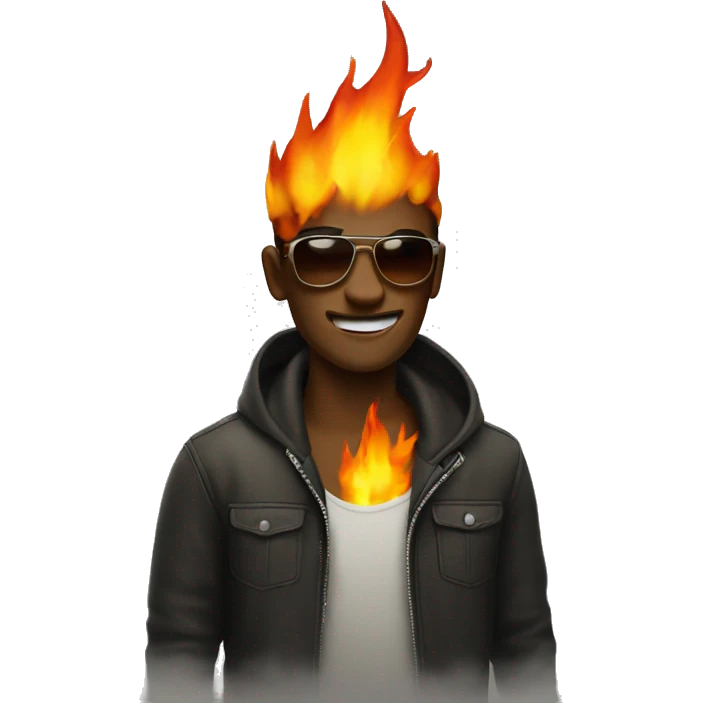 on fire being cool emoji