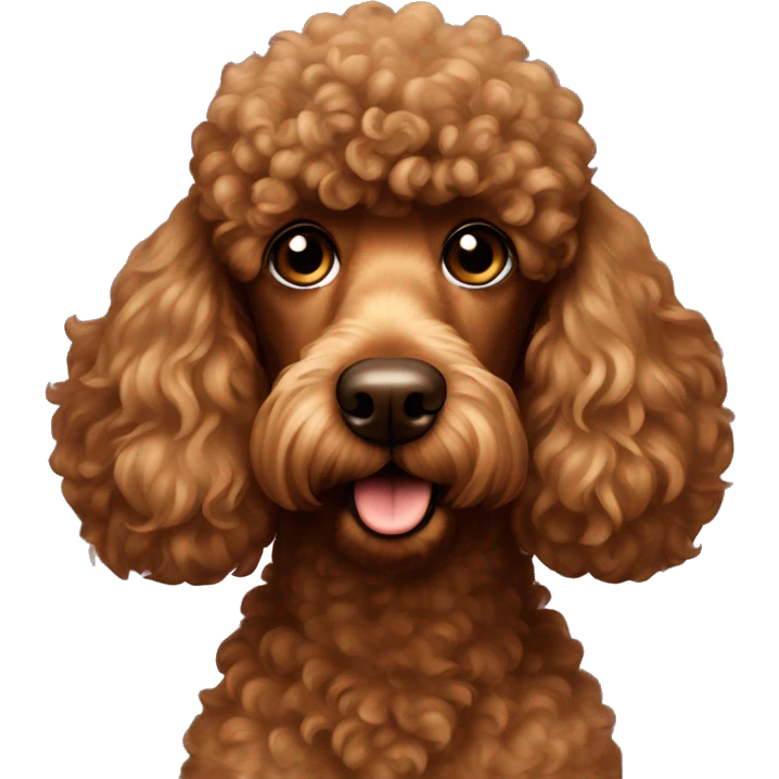 Brown poodle emoji