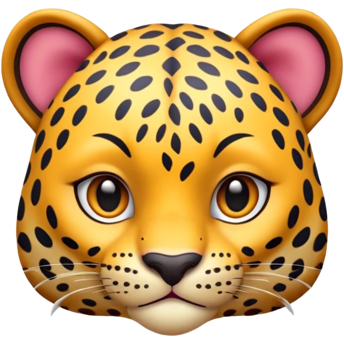 exotic leopard character, spotted fur, cute fierce face, 3D cartoon, mobile game icon style, clean background, no text, no watermark
 emoji