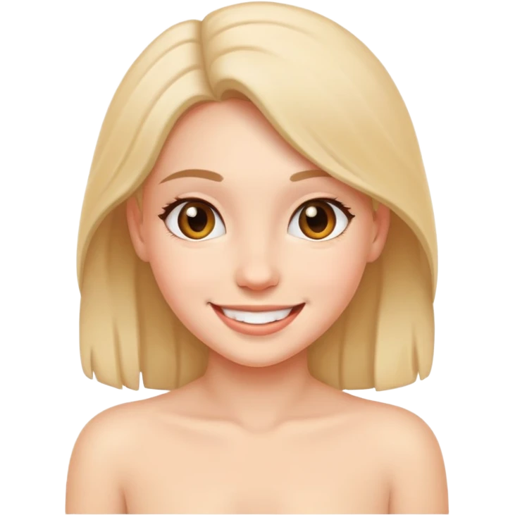 Nude smile girl emoji