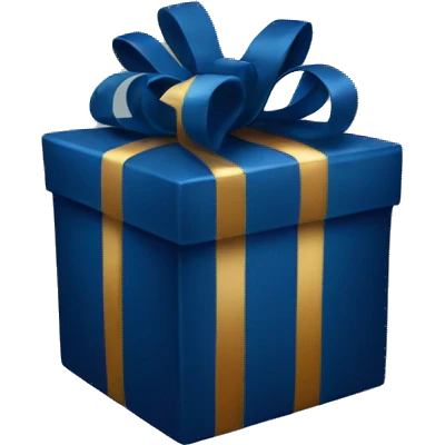 Navy blue gift emoji