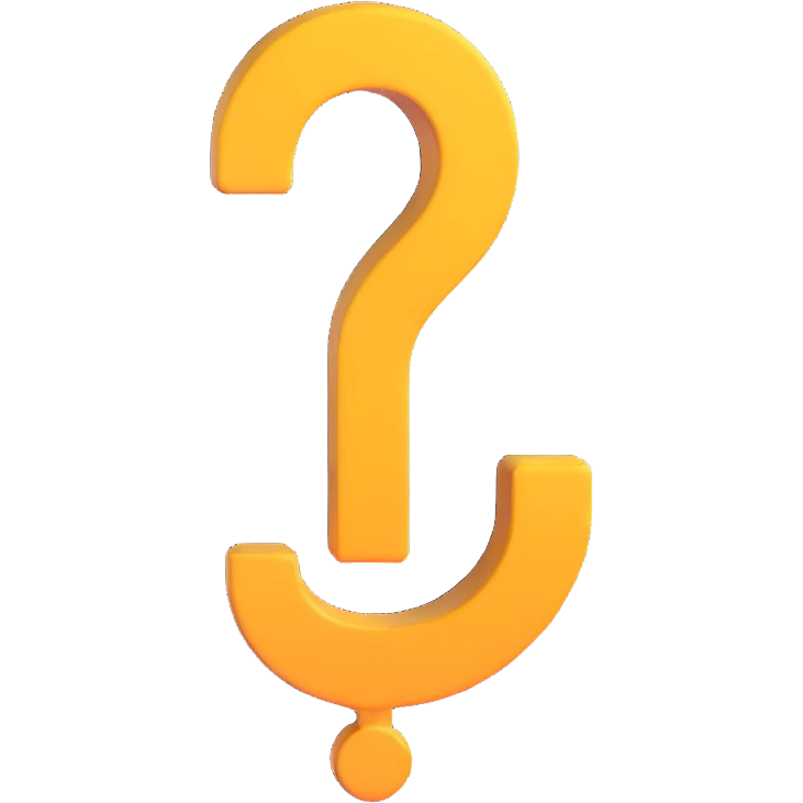 large 3D question mark icon emoji