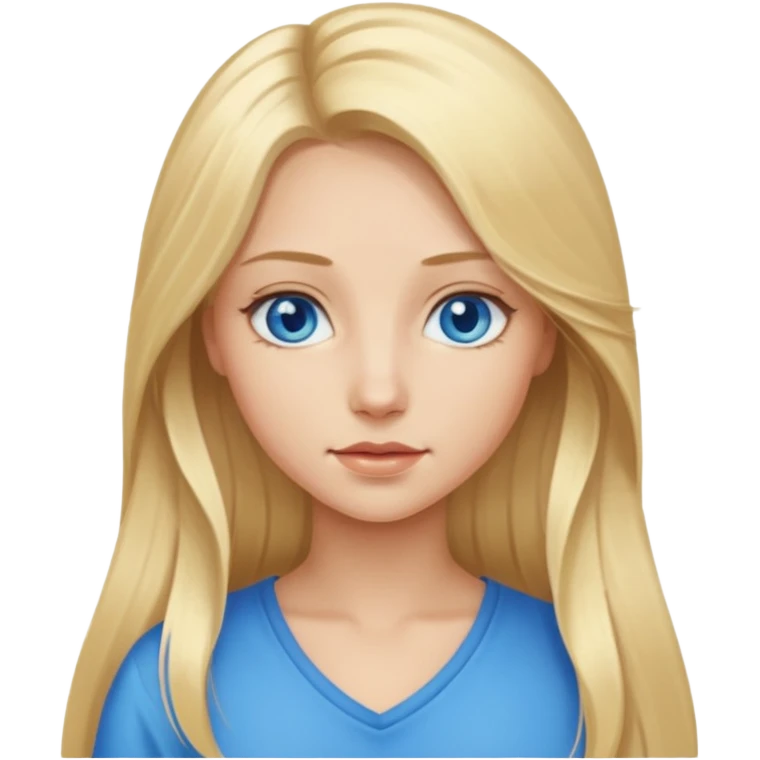Girl long flowing blonde hair  emoji