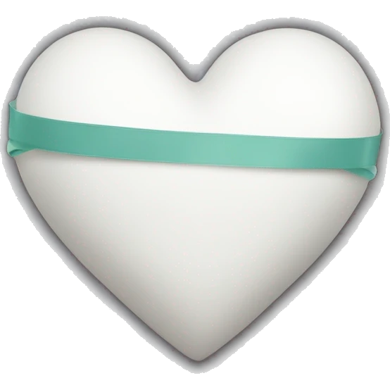 White heart with a ribbon emoji
