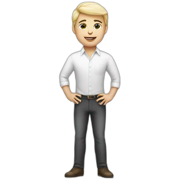 a white skinned young entrepreneur using mac  emoji