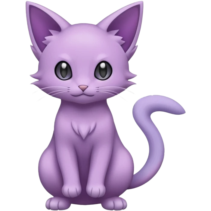 Dark gloomy pastel smooth silky soft pure cute Purrloin-Delcatty-Pokémon-Fakémon-hybrid-creature (full body) emoji