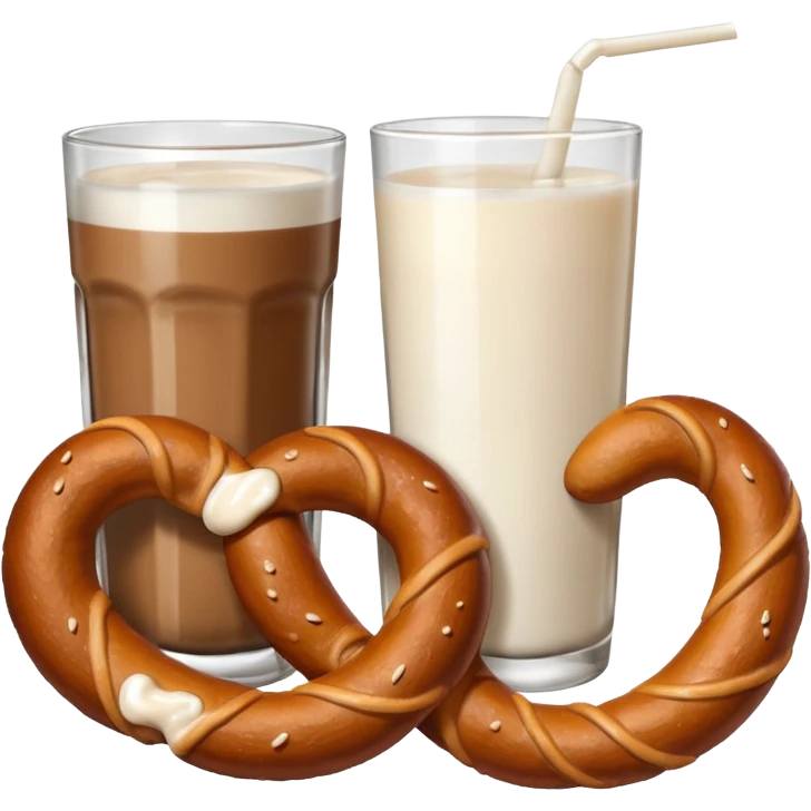 Pretzel and milk emoji