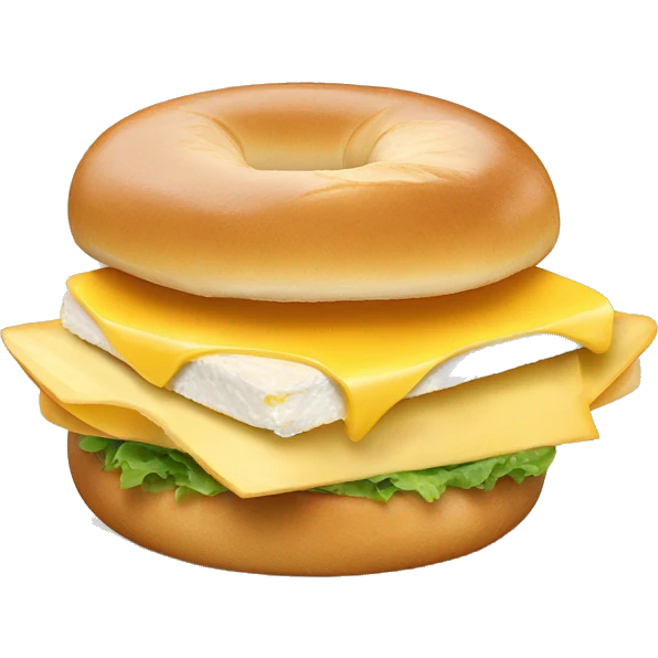 Bagel egg and cheese sandwich  emoji