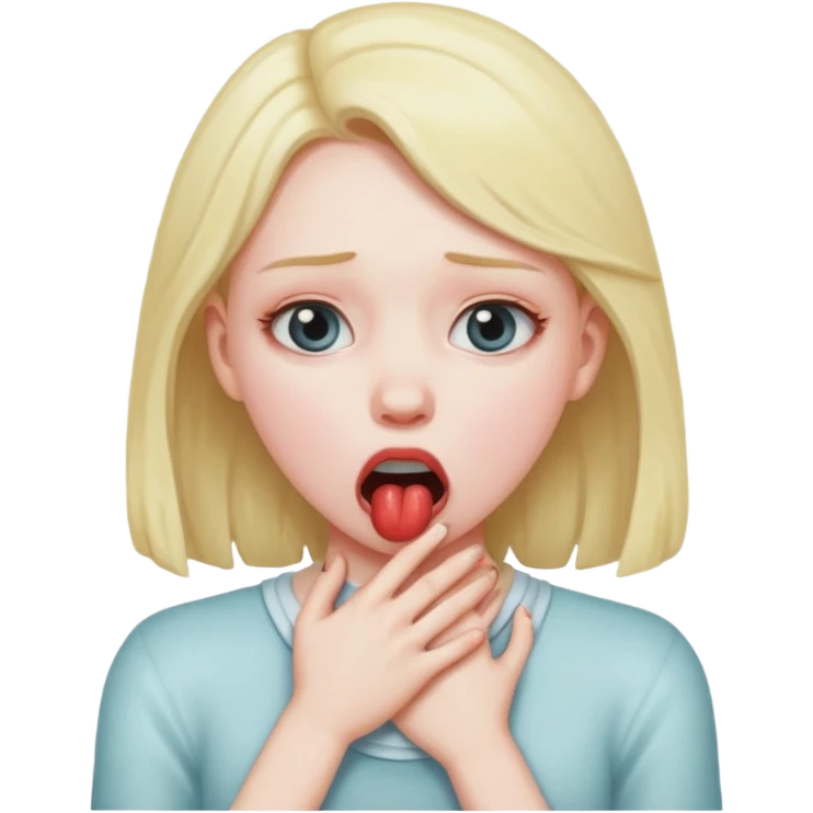 girl who’s choking herself emoji