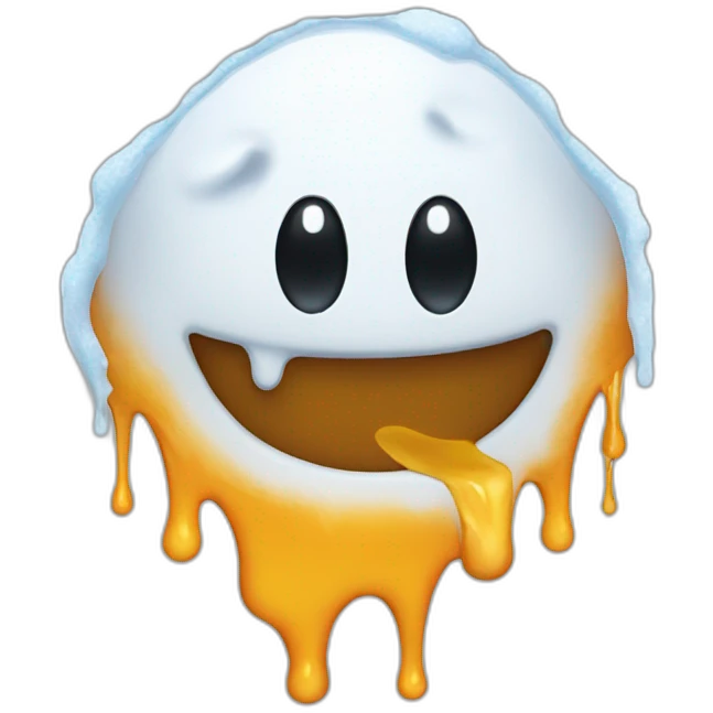 Melted snowman emoji