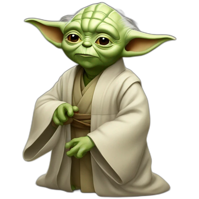 Master Yoda diciendo buenos dias emoji