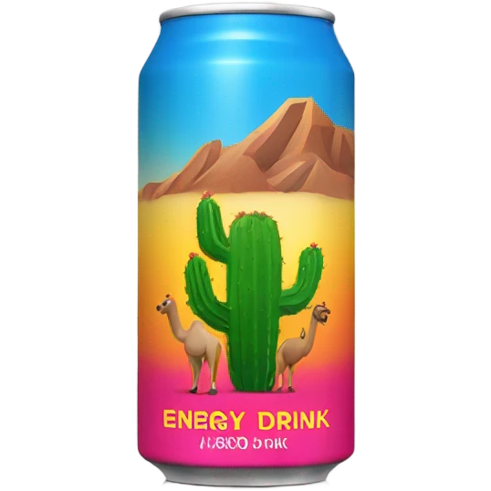 Cactus camel Energy Drink can emoji
