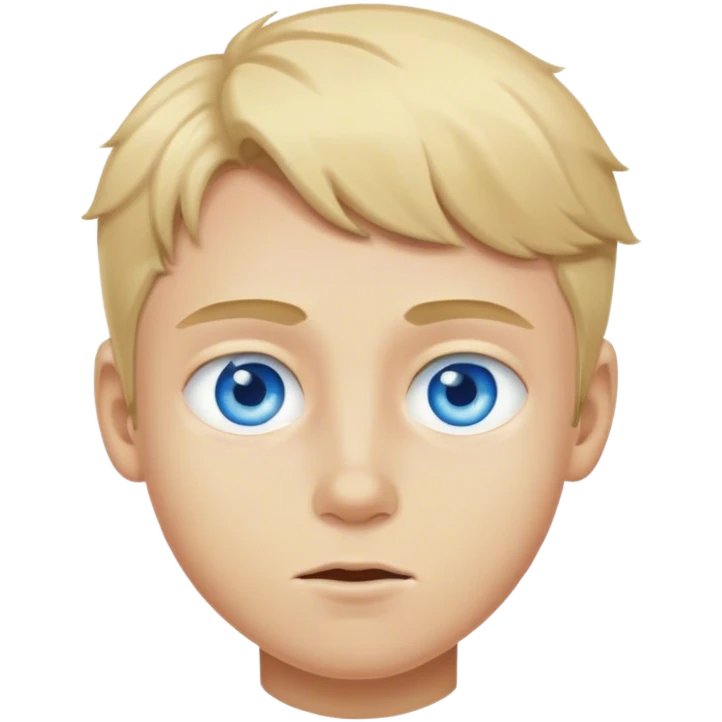 Dirty blonde boy with blue eyes emoji