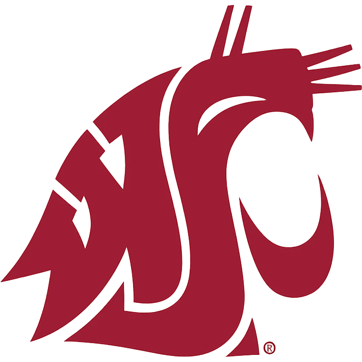 Washington State University Cougars logo in red, variation 1 emoji