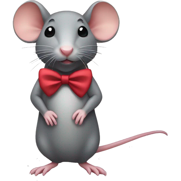 rat wearing a bow  emoji