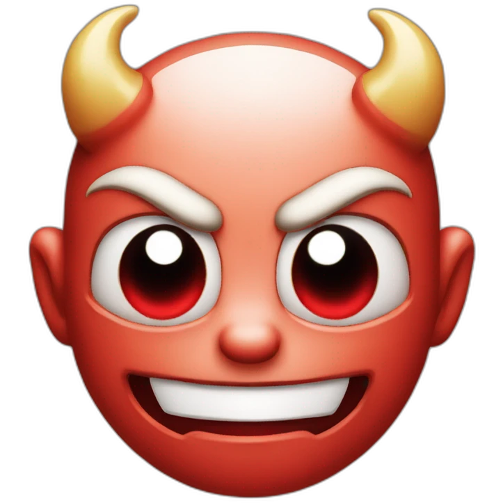 devil smiling like he is plotting something emoji