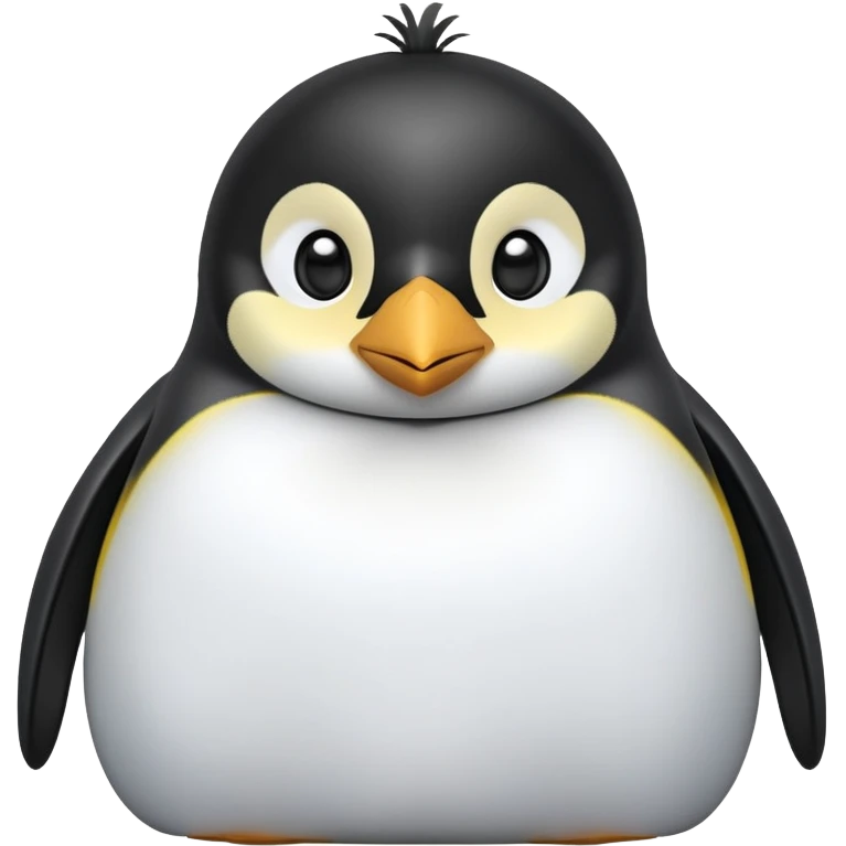 cinematic-cute-emperor-penguin-portrait-emoji,-head-tilted-playfully-and-inquisitively,-with-glossy,-pristine-plumage,-sparkling-eyes-filled-with-curiosity,-simplified-yet-irresistibly-adorable-features, black, large black eyes face, zoomed in emoji