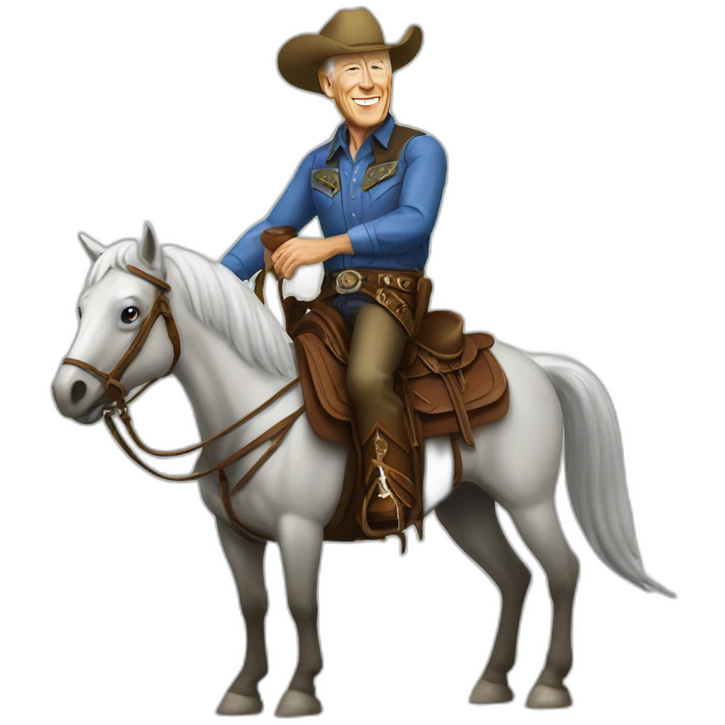 joe biden cowboy on pickle emoji