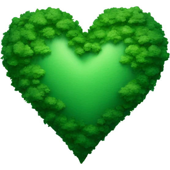 Forest green love heart  emoji