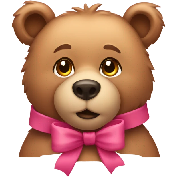Bear with bows emoji