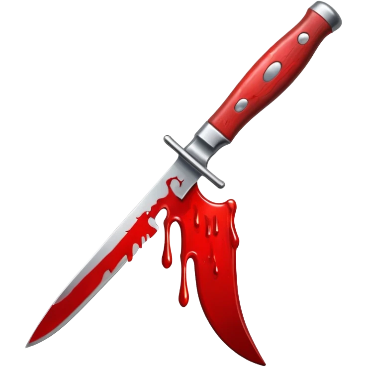 Bloody knife with gore  emoji