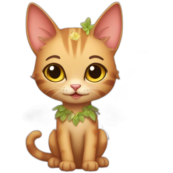 Cat fairy emoji