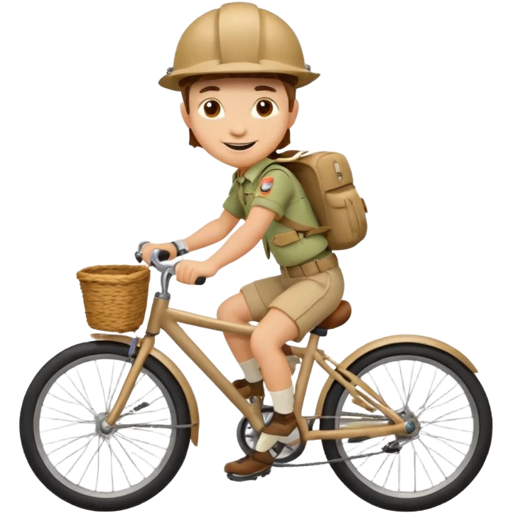 Make emoi of scout on bike emoji