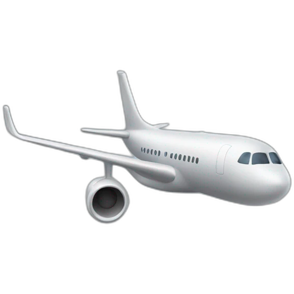 gray plane flying around the world oriented to the right emoji