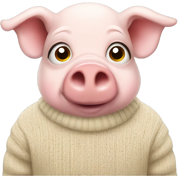 Pig with a jumper  emoji
