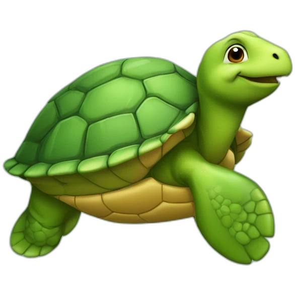 tortue avec une tete de dauphin emoji