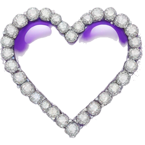 Heart purple with diamonds emoji