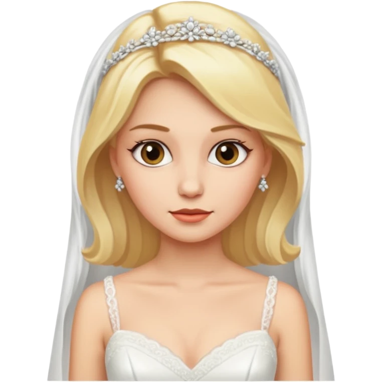 Blonde lady in wedding dress emoji
