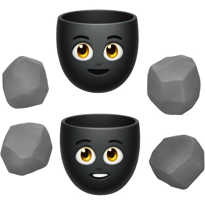 black tumbler with diamonds emoji