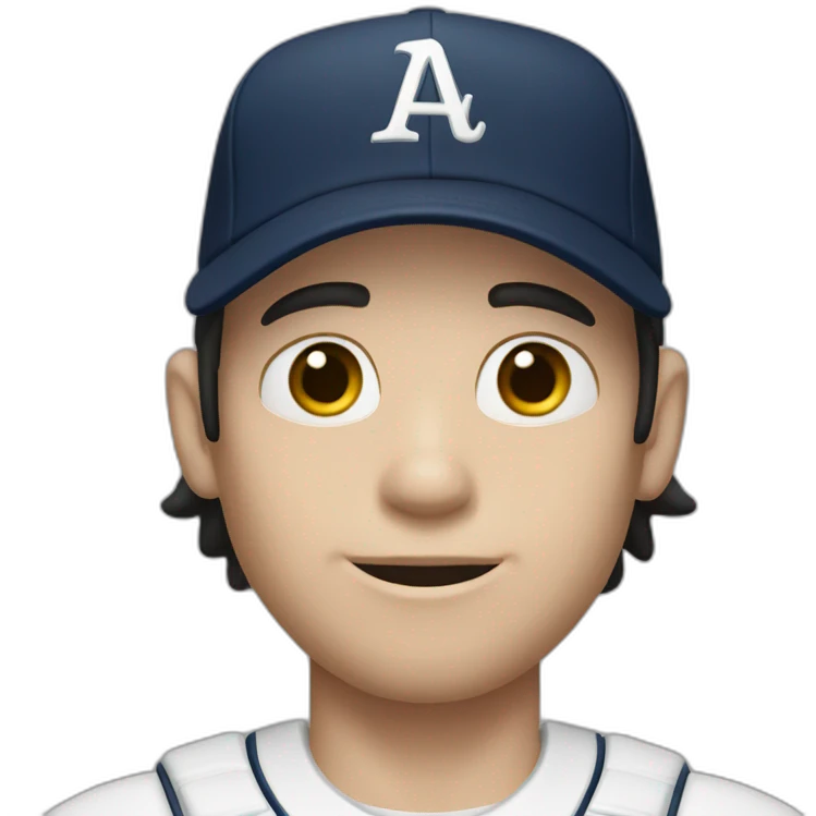 pale man with dark hair wearing a callaway baseball cap emoji