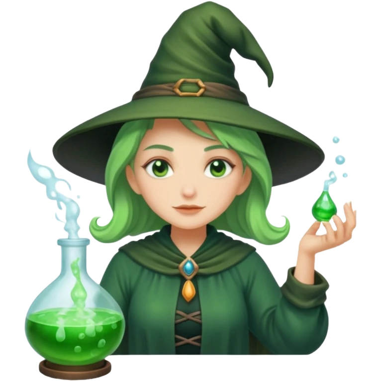 green witch cooking potion emoji