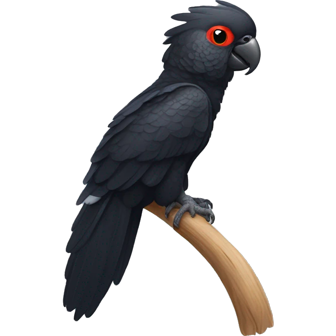 a red tailed black cockatoo emoji